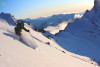 Andy T..(Brother) getting some early season turns)