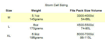 Hey there, Here's the sizing from Granite Gears site... <br/>  <br/> A 65L pack falls into the top end of the medium size... I personally would get a large for a 65L pack so that you have some room to stretch the pack fly around any extra gear you might have lashed to the outside or to completely enclose the backpack, like putting it in a bag, so that when you store it outside your tent, its completely covered...