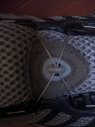 Laces on tongue