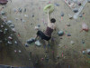 at the climbing gym