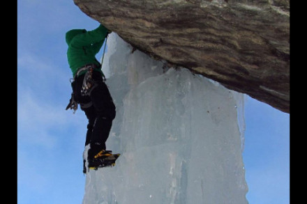 Ice climbin