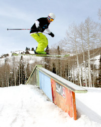 Skier using Burton