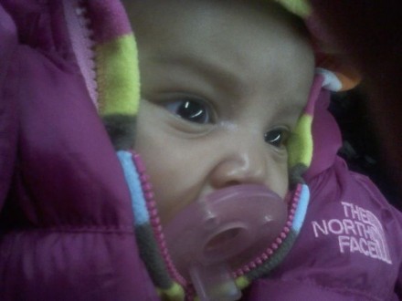 My LadyBug braving the cold