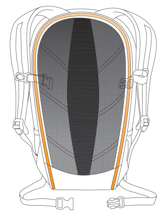 Illustration of back system