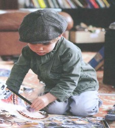 Brixton Lil Brood in Grey/Black Herringbone