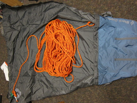 70m 9.5mm rope, open tarp