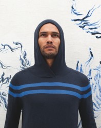 Aries with the hood up