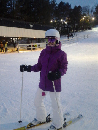 Night skiing in Michigan