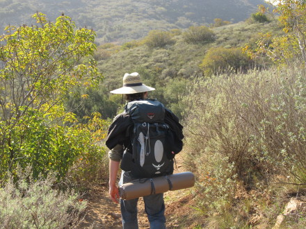 Moving along the trail.