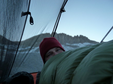 Waking up at the base of the Palisade Crest