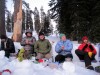 Kicking back in our snow kitchen