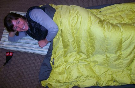 Blanket over a 20 inch sheeted pad. 