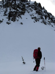Loaded for a climb at Crystal Mountain