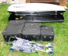 3 piece luggage and large umbrella stroller