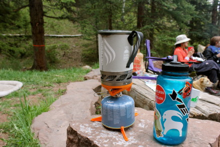 JetBoil Sol Ti at work