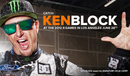 Ken Block wears his Signature Helm Livery Sunglasses