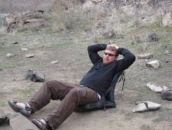 Kickin' it in the Thermarest Lounge Chair