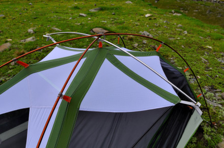 the top of the tent