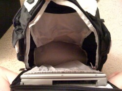 Distortion pack interior w/Dell 600M 15" laptop