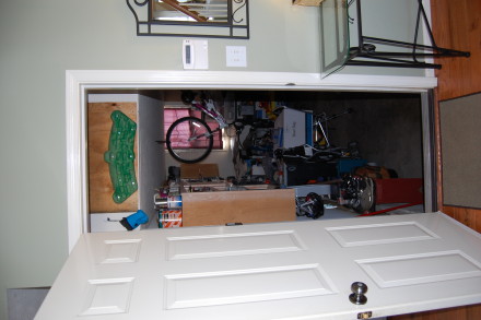 Metolius Board at garage entrance