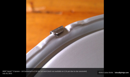 Lid Connected to 2.5L Pot Lid Latch