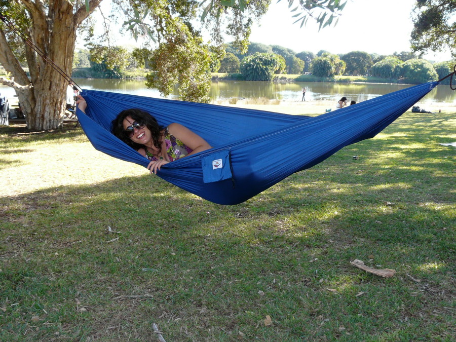 Tal chilling out in her  Ultralight