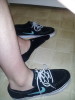 with and without shoe