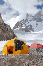 TNF Dome tent at BC- Gasherbrum II, Karakorum, Pakistan
