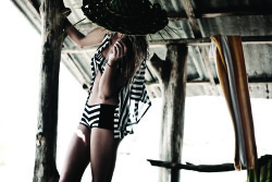 Model Wearing Surfside Stripe