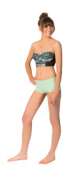 Hurley Women's Record Scratch Underwire Bustier Bikini Top