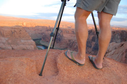 photog Pete McBride at Oxbough in his Chaco flips