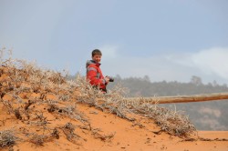 Coral Pink Sand Dunes in between snow squall's