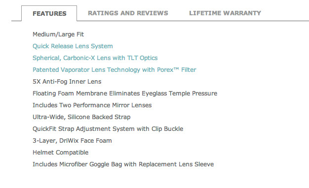 Smith's website lists these goggles under RX/OTG category.  I've tried them on in a shop and they do indeed have floating foam temples.  I'm not sure why backcountry is confused on this one.... open a box! 