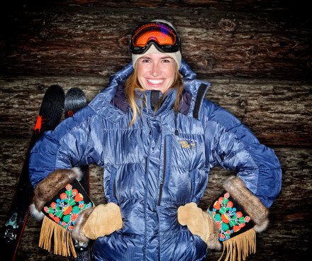 Laurie in the Sacagawea Mittens