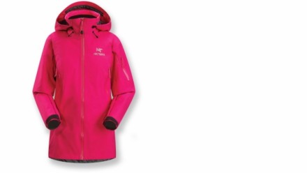I bought this for my girlfriend .. she has the Arcteryx Theta AR in the Lotus colour and the liner of the hoodie is the Lotus colour. It's more of a deep pink with a bit of purple thrown in ... def not red. <br/>  <br/> You can check out the Lotus colour at arcteryx ... <br/>  <br/> 