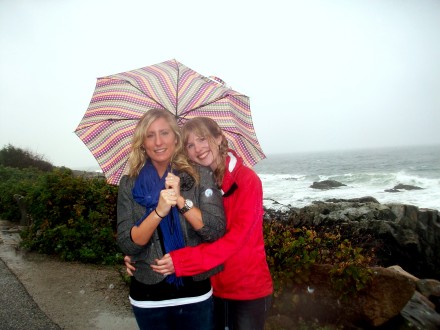 my sis needed an umbrella but i was dry