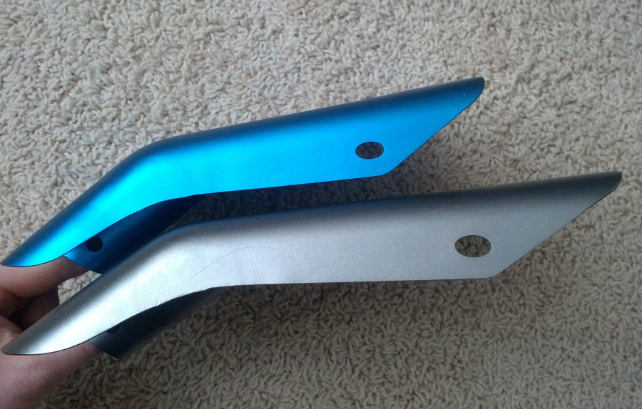 B1 vs B2 shovel side profile comparison