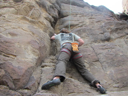Sport climbing.