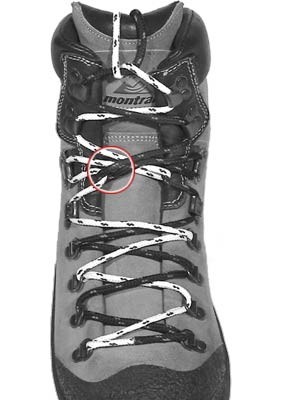 alternate lacing for extra support
