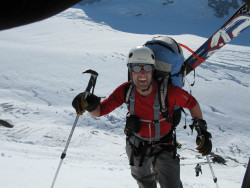 Kip Garre packing some Coombacks up Mt. Foraker, AK