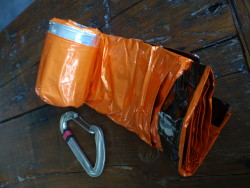 Close up view of the bivy material
