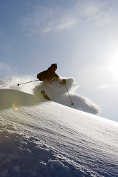 Sunset shred in Alaska